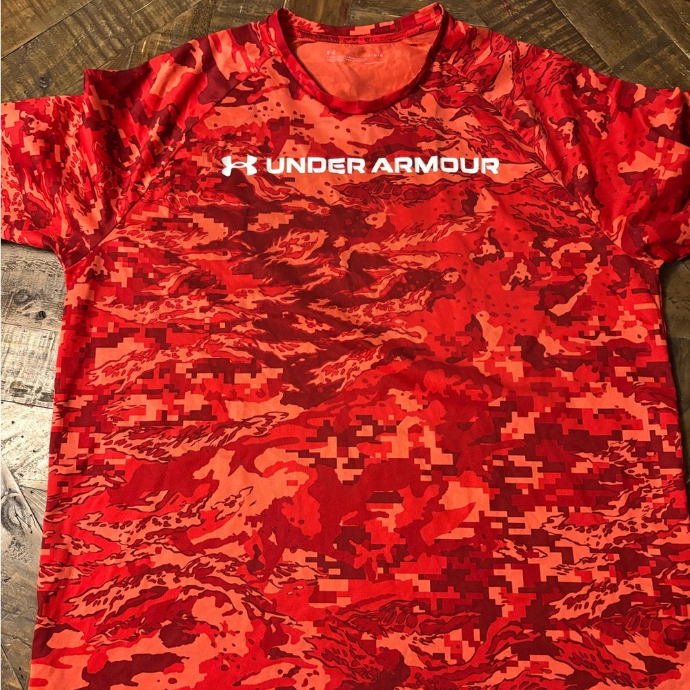 Under Armour Red Camouflage T-Shirt